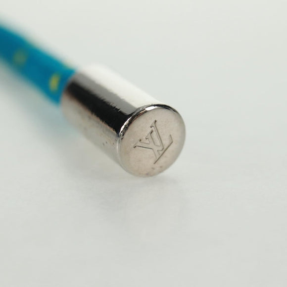 LOUIS VUITTON Porte Cles LV Shape Rope Charm metaal Blauw MP2618 LV Auth 169919M