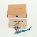 LOUIS VUITTON Porte Cles LV Shape Rope Charm metaal Blauw MP2618 LV Auth 169919M-12