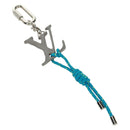 LOUIS VUITTON Porte Cles LV Shape Rope Charm metaal Blauw MP2618 LV Auth 169919M-1