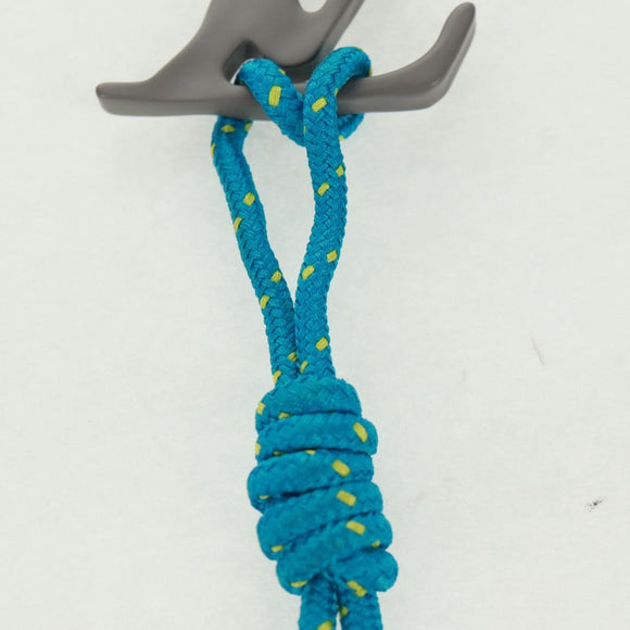 LOUIS VUITTON Porte Cles LV Shape Rope Charm metaal Blauw MP2618 LV Auth 169919M
