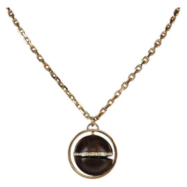 LOUIS VUITTON Pandantif Magnetic Glitter Necklace Gold Tone M66856 Auth 169922