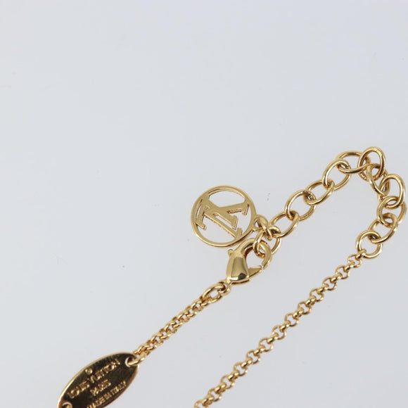 LOUIS VUITTON Brass Iconic Infinity Dot Bracelet Gold Tone M0970A Auth 169923M
