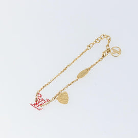LOUIS VUITTON Brass Iconic Infinity Dot Bracelet Gold Tone M0970A Auth 169923M - 0