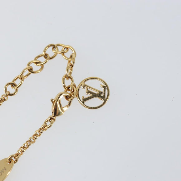 LOUIS VUITTON Brass Iconic Infinity Dot Bracelet Gold Tone M0970A Auth 169923M