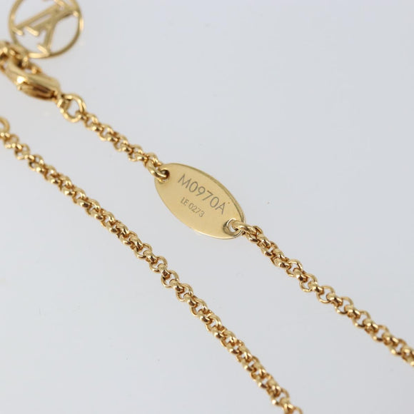 LOUIS VUITTON Brass Iconic Infinity Dot Bracelet Gold Tone M0970A Auth 169923M