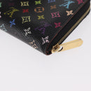 LOUIS VUITTON Monogram Multicolor Zippy Coin Purse Black M93740 LV Auth 169925-11