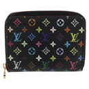 LOUIS VUITTON Monogram Multicolor Zippy Coin Purse Black M93740 LV Auth 169925-2