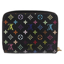 LOUIS VUITTON Monogram Multicolor Zippy Coin Purse Black M93740 LV Auth 169925-3