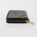 LOUIS VUITTON Monogram Multicolor Zippy Coin Purse Black M93740 LV Auth 169925-5