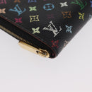 LOUIS VUITTON Monogram Multicolor Zippy Coin Purse Black M93740 LV Auth 169925-8
