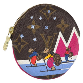 LOUIS VUITTON Monogram Skiing Porte Monnaie Round Coin Purse LV Auth 169927M