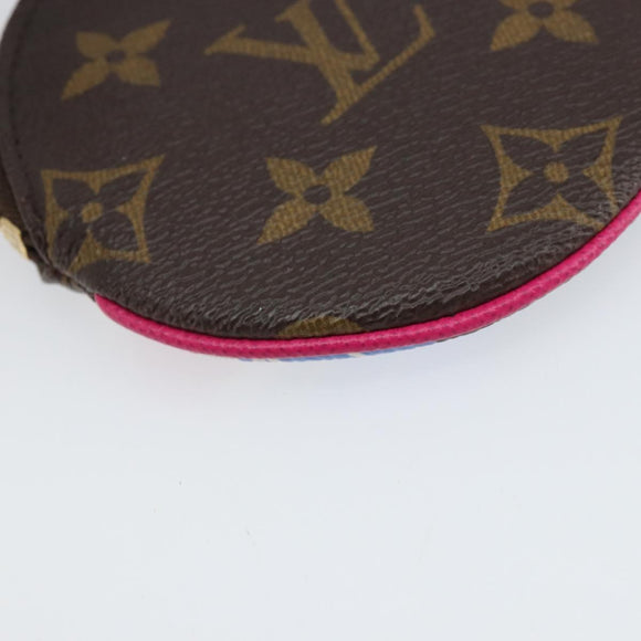 LOUIS VUITTON Monogram Skiing Porte Monnaie Round Coin Purse LV Auth 169927M