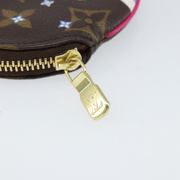 LOUIS VUITTON Monogram Skiing Porte Monnaie Round Coin Purse LV Auth 169927M