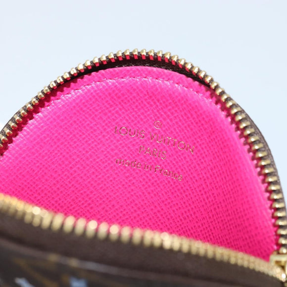 LOUIS VUITTON Monogram Skiing Porte Monnaie Round Coin Purse LV Auth 169927M