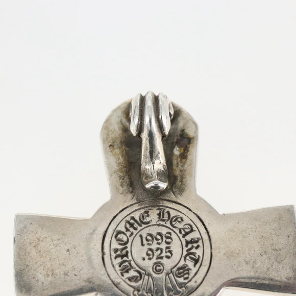 Chrome Hearts Large Vulcan Cross Pendant Top Ag925 Silver Auth 169929SM