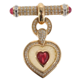 Christian Dior Earring Brooch metal Gold Tone Auth 169930V - 0