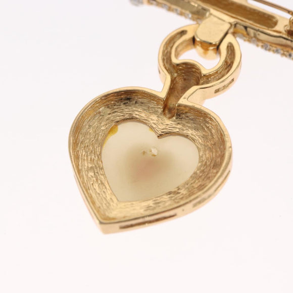 Christian Dior Earring Brooch metal Gold Tone Auth 169930V