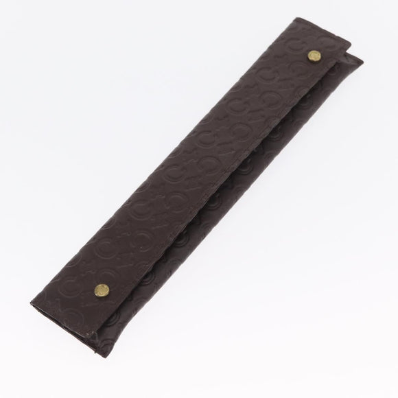 CELINE C Macadam Canvas Japanese Fan Brown Auth 169931V