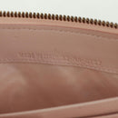 Christian Dior Cannage Studs Long Wallet Lamb Skin Pink Gold Auth 169933M-11