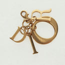 Christian Dior Cannage Studs Long Wallet Lamb Skin Pink Gold Auth 169933M-22