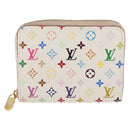 LOUIS VUITTON Monogram Multicolor Zippy Coin Portemonnee Wit M93741 Auth 169934-13