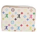 LOUIS VUITTON Monogram Multicolor Zippy Coin Portemonnee Wit M93741 Auth 169934-2