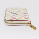 LOUIS VUITTON Monogram Multicolor Zippy Coin Portemonnee Wit M93741 Auth 169934-4
