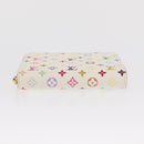 LOUIS VUITTON Monogram Multicolor Zippy Coin Portemonnee Wit M93741 Auth 169934-7