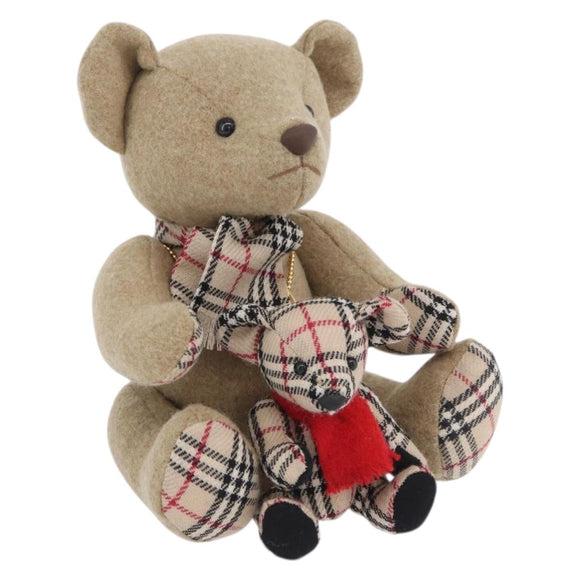 BURBERRY Nova Check Teddy Bear Beige Auth 169936