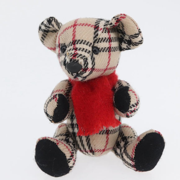 BURBERRY Nova Check Teddy Bear Beige Auth 169936