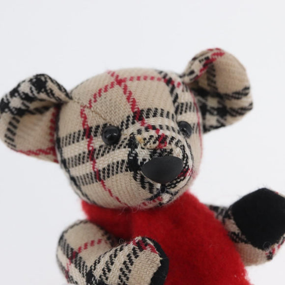 BURBERRY Nova Check Teddy Bear Beige Auth 169936