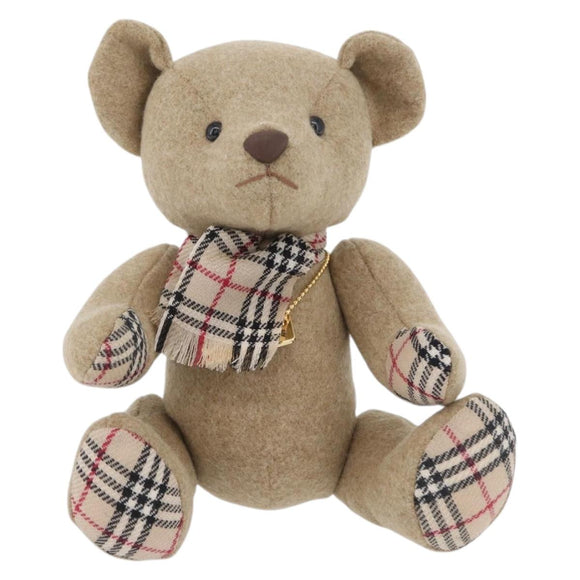 BURBERRY Nova Check Teddy Bear Beige Auth 169936