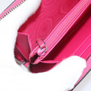 GUCCI GUCC Logo Zip Around Wallet Leather Pink Silver 524966 Auth 169937-19