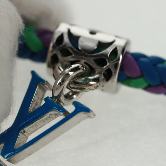 LOUIS VUITTON Brass Friendship Bracelet metal Blue M0967Z LV Auth 169944M