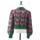 GUCCI Chevron Sequin Knit Sweater Wool Green 713233 Auth 169947V-2