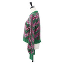 GUCCI Chevron Sequin Knit Sweater Wool Green 713233 Auth 169947V-4