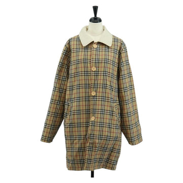 BURBERRY Nova Check Coat Reversible Cotton XL Beige Auth 169948V