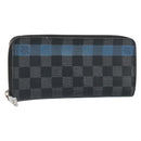 LOUIS VUITTON Damier Graphite Zippy Wallet Vertical Long Wallet LV Auth 169951-1