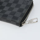 LOUIS VUITTON Damier Graphite Zippy Wallet Vertical Long Wallet LV Auth 169951-15