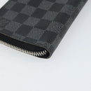 LOUIS VUITTON Damier Graphite Zippy Wallet Vertical Long Wallet LV Auth 169951-16