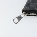 LOUIS VUITTON Damier Graphite Zippy Wallet Vertical Long Wallet LV Auth 169951-8
