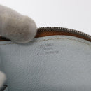 HERMES Paddock Münzbeutel Leder Hellblau Auth 169952-9