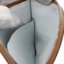 HERMES Paddock Münzbeutel Leder Hellblau Auth 169952-17