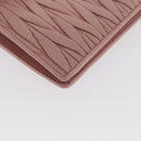 Miu Miu Matelasse Wallet Leather Pink Silver Auth 169953-15