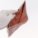 Miu Miu Matelasse Wallet Leather Pink Silver Auth 169953-18