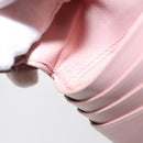 Miu Miu Matelasse Wallet Leather Pink Silver Auth 169953-12