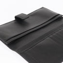 PRADA Long Wallet Leather Black Auth 169955V-20