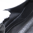 PRADA Long Wallet Leather Black Auth 169955V-21