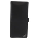 PRADA Long Wallet Leather Black Auth 169955V-13