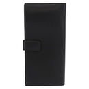 PRADA Long Wallet Leather Black Auth 169955V-2